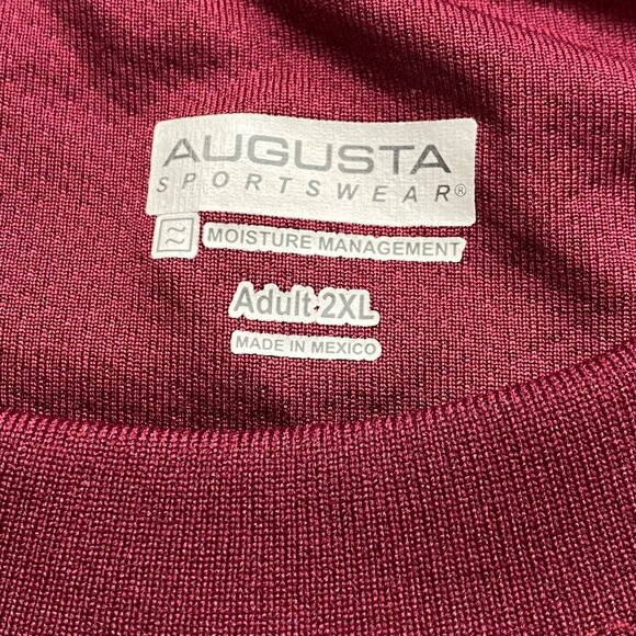 Augusta Sportswear Shirt Mens 2XLMaroon Moisture Management Athletic Gym Workout - Picture 3 of 10